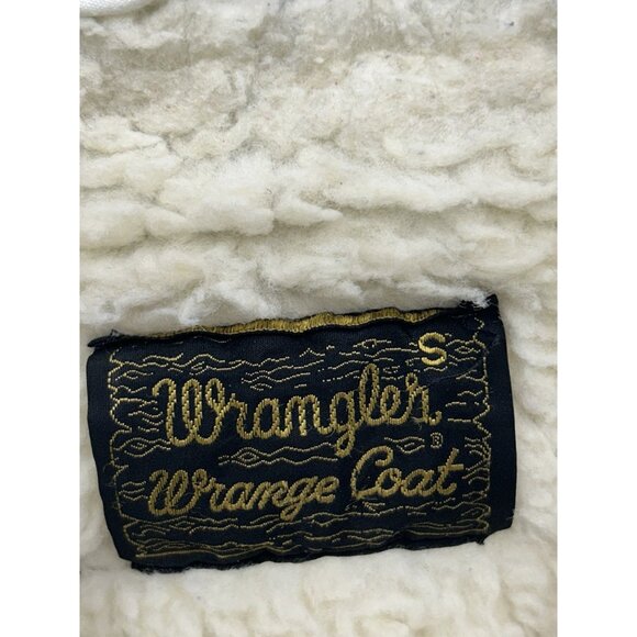 Vtg 70s Wrangler Wrange Coat Denim Jean Jacket Mens Small Sherpa Lined Rancher - Picture 8 of 8